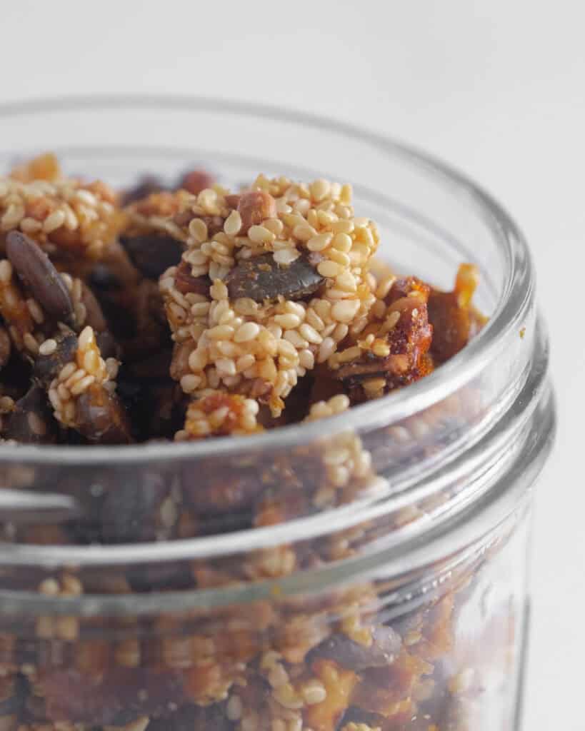 Candied Seeds in jar