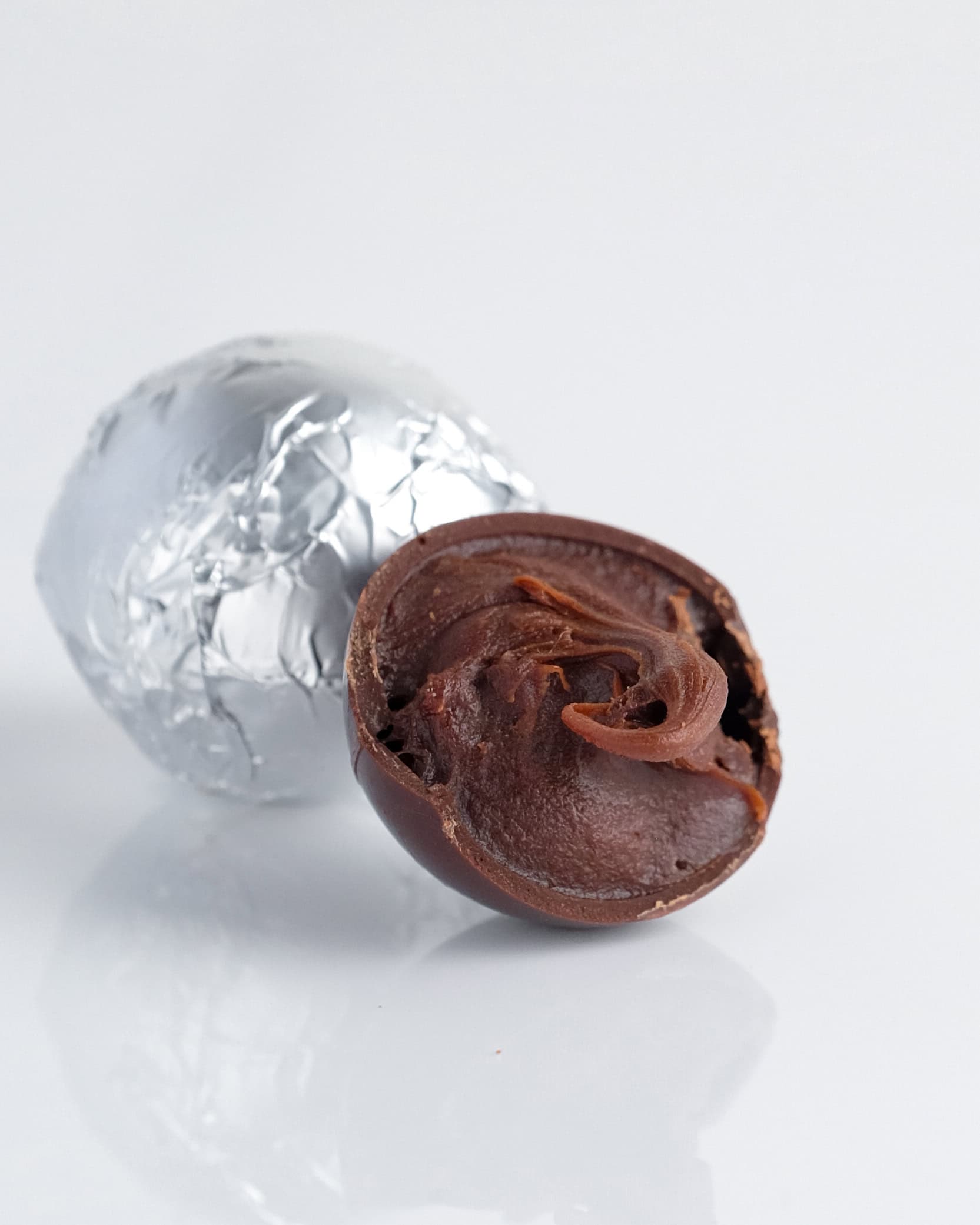 chocolate truffle in shell